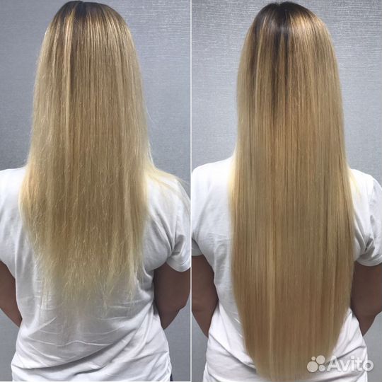 Наращивание волос в салоне