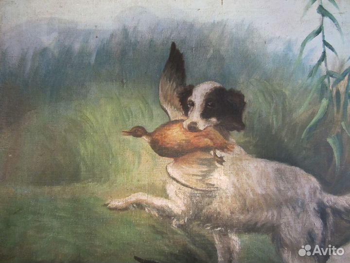 Старинная картина утиная охота