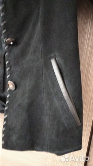 Жакет замшевый с кожаными вставками