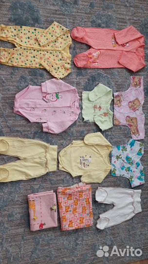 Пакет вещей для новорожденного