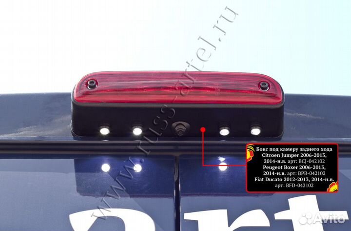 Бокс под камеру заднего вида Fiat Ducato 250