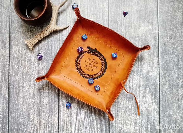 Дайс Трей натуральна кожа