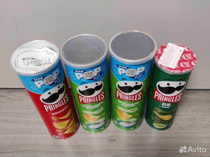 Банки от чипсов принглс 4 шт