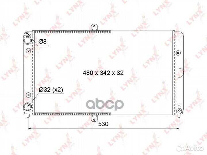 Радиатор системы охлаждения LADA Samara 1.1-1.5