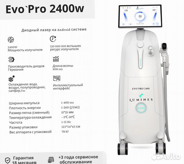 Диодный лазер Лю-Минес EvoPro 2400в