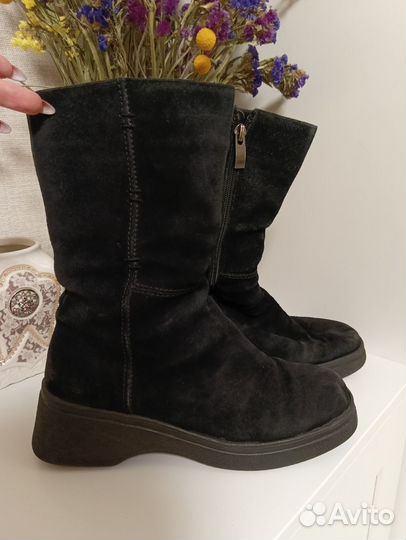 Зимние женские сапоги 38 натуральная замша