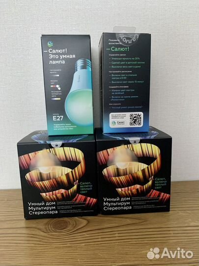 Умная колонка Sber+умная лампочка Sber новые