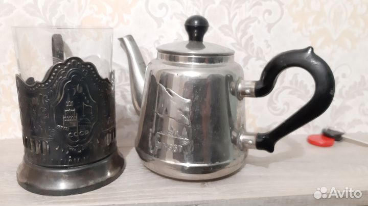 Подстаканник заварной чайник 50 лет СССР