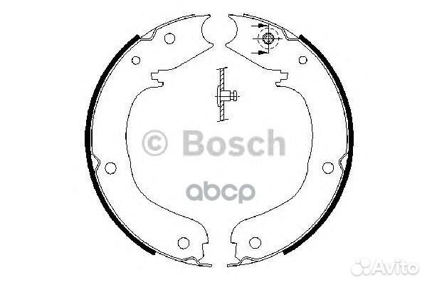 Колодки тормозные барабанные зад 09864877