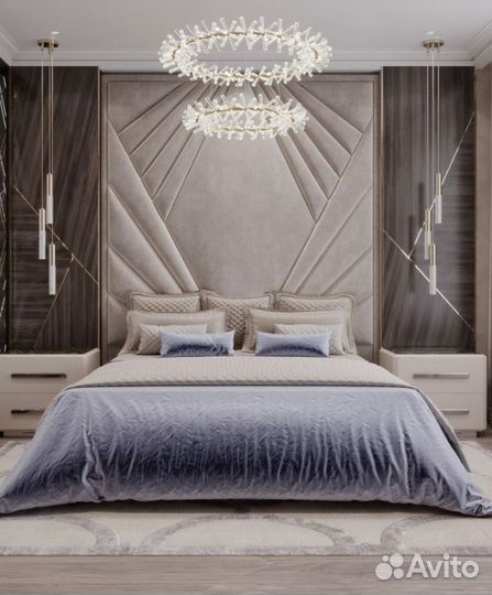 Мягкое изголовье для кровати