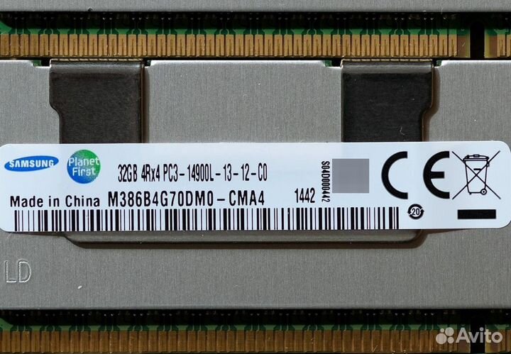 32GB PC3-14900L DDR3 ECC Reg lrdimm Samsung