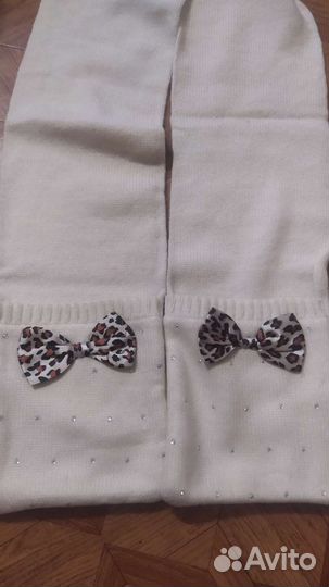 Шарф детский с карманами новый