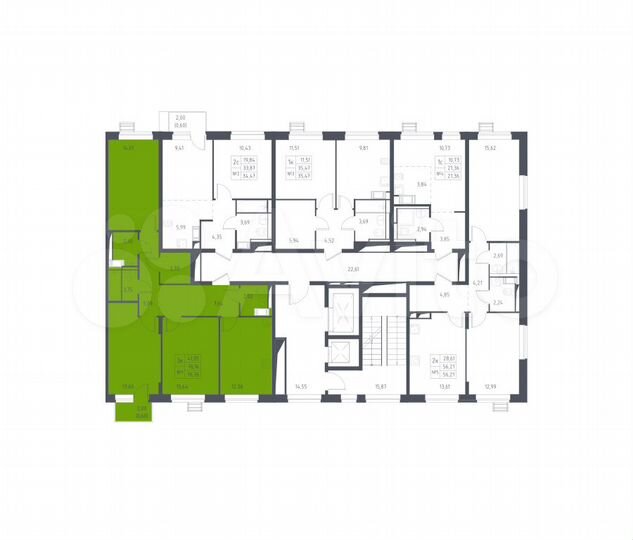 3-к. квартира, 76,8 м², 8/13 эт.