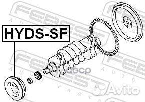 Шкив коленвала 2700 cc hydssf Febest