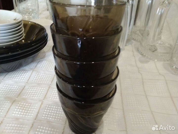 Стаканы для виски 5шт, кружки для пива по 4 шт