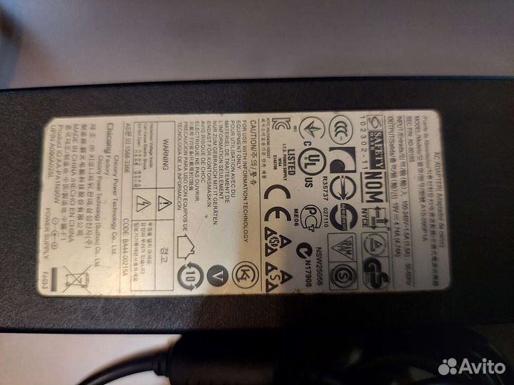 Samsung 19v 4.74a Зарядник блок питания на ноутбук