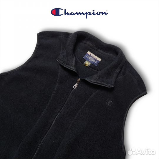 Champion винтажный флисовый жилет оригинал