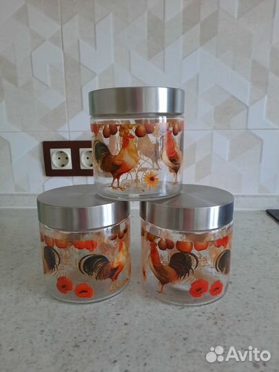 Банки для хранения сыпучих продуктов 830 мл новые