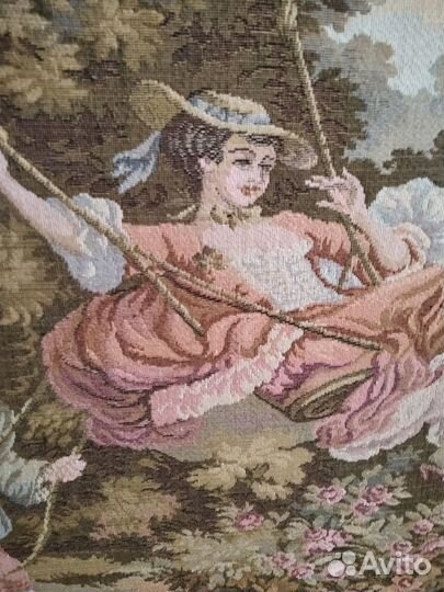 Винтажная картина-гобелен Фрагонара