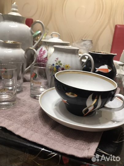 Посуда ссср(молочник, рюмки, сахарница