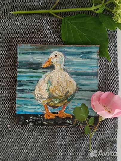 Картина маслом на грунтованном картоне