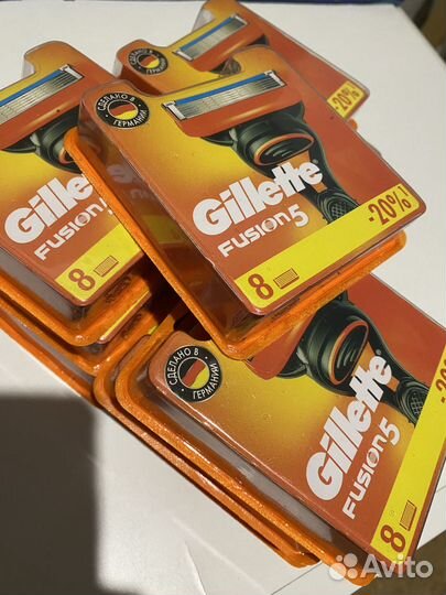 2шт Лезвия для Бритвы Gillette Fusion 5 8 шт