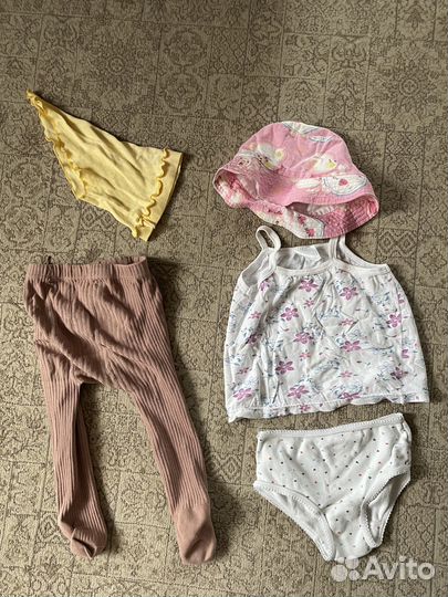 Детская одежда для девочки 74 пакетом