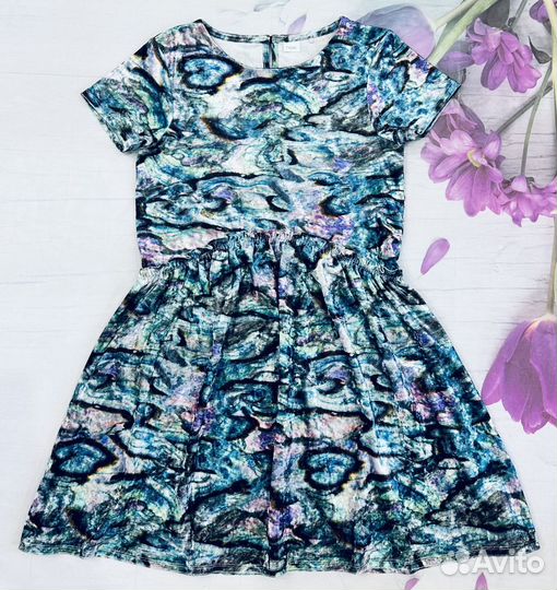 Красивое велюровое платье Next