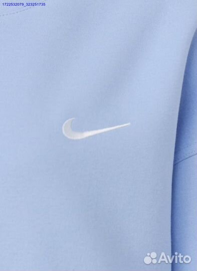 Свитшот укороченный Nike oversize Blue