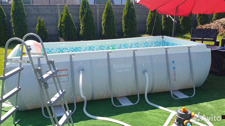 Огромный Каркасный Бассейн 404х201х100 Новый