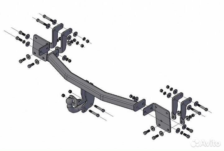 Фаркоп Mitsubishi Outlander c 2012г