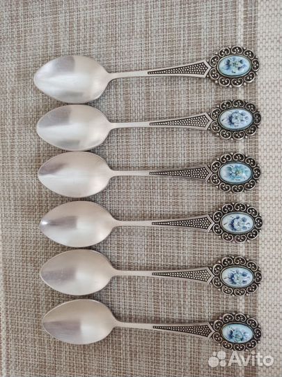 Ложки с финифтью 6 шт. СССР