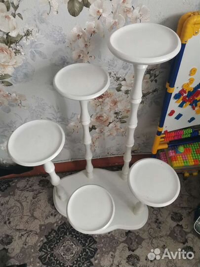 Подставка для цветов напольная деревянная