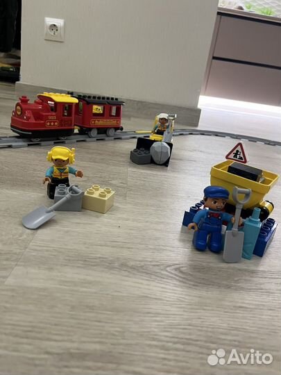 Конструктор lego duplo поезд на паровой тяге+мост