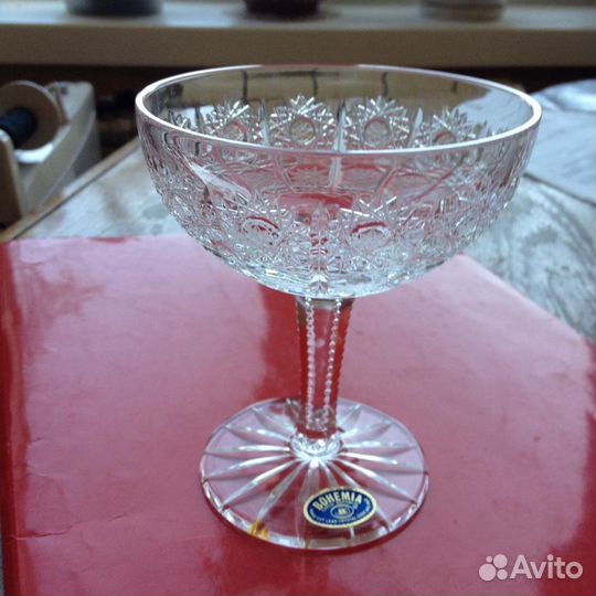 Новый набор фужеров под мартини из хрусталя Bohemi