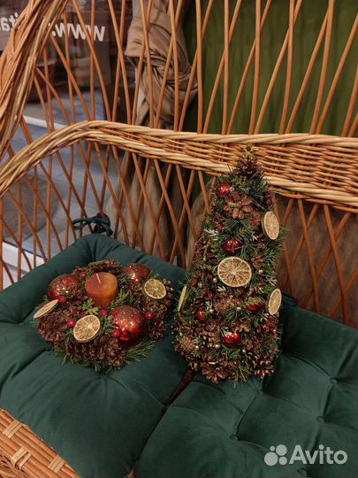 Елка из шишек, новогодний подсвечник(много )