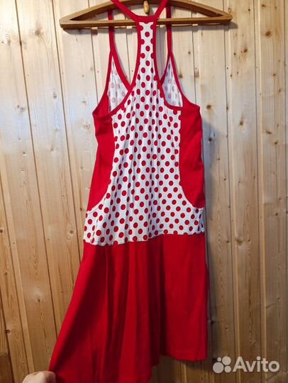 Сарафан женский лето хлопок в горошек 44 46 размер
