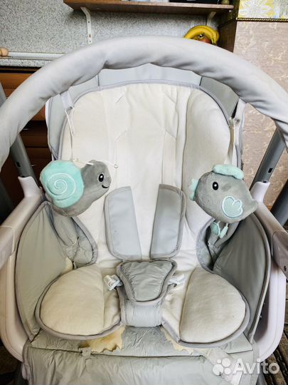 Шезлонг Музыкальная Качель Стул для кормления 3в1