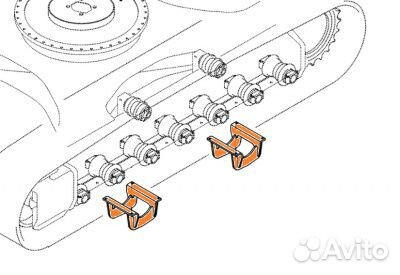 Защита опорного катка Volvo EC360/460