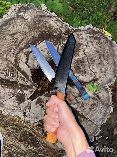 Шеф нож дамасская сталь