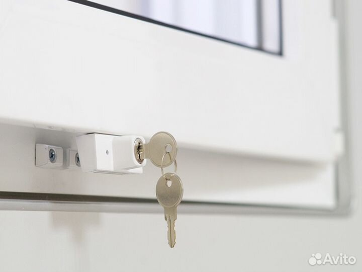 Детский замок с цилиндром + ключ, белый/коричневый