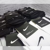 Белые чёрные носки Nike хлопок