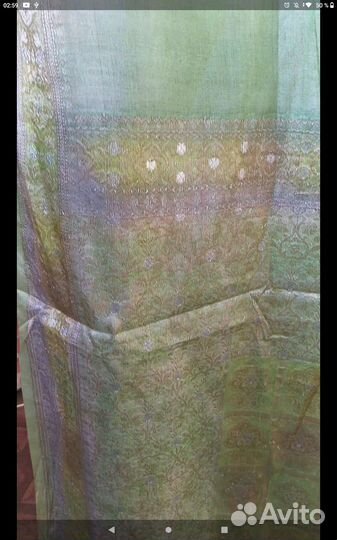 Отрез от винтажного сари из натурального шёлка