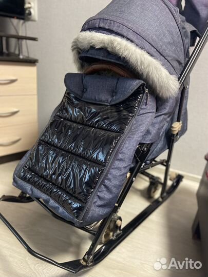 Санки коляска galaxy glory gloss