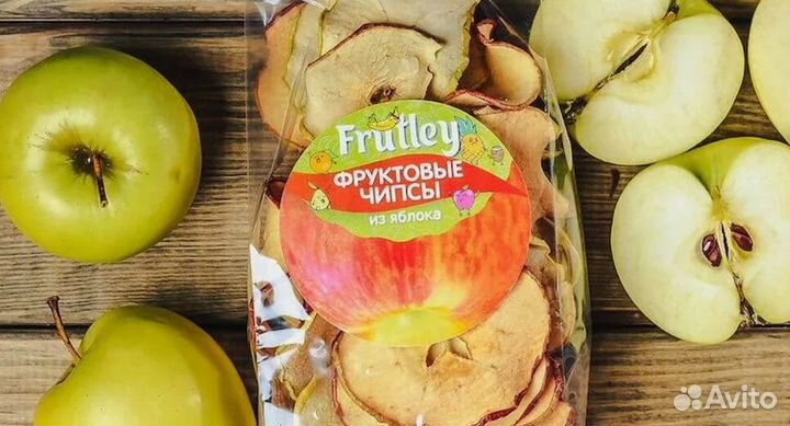 Фруктовые чипсы яблоко зелёное