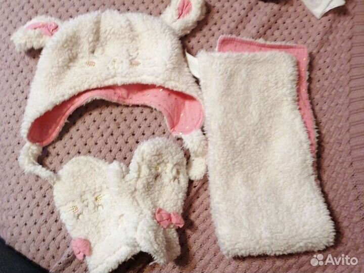 Комплект шапка и шарф для девочки