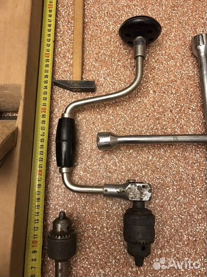 Ручной коловорот дрель, рубанок СССР