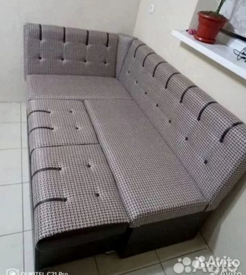 Скамья угловая Верона Венге/Арабика/Рогожка темная