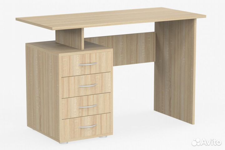 Письменный стол эко с тумбой с 4-мя ящиками