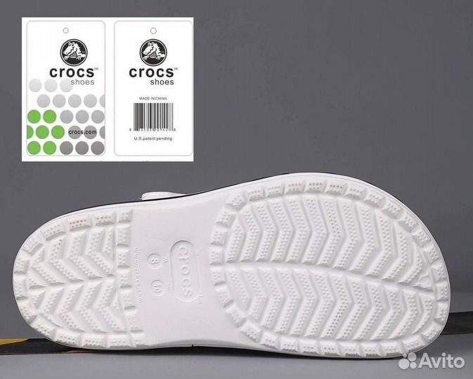 Crocs белые Сабо унисекс Шлепанцы Мужские-Женские